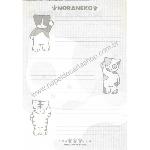 Ano 1987. Papel de Carta Noraneko Vintage Sanrio