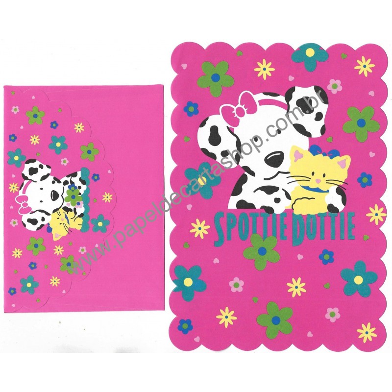 Ano 1994. Conjunto de Papel de Carta Spottie Dottie Sanrio