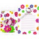 Ano 1992. Conjunto de Papel de Carta Hello Kitty Flowers Sanrio