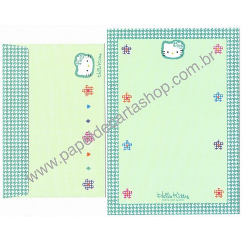 Ano 1996. Kit 4 Conjuntos de Papel de Carta Hello Kitty Perky Sanrio