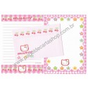 Ano 1998. Conjunto de Papel de Carta Hello Kitty Xadrez 3 Sanrio