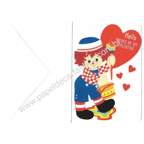 Ano 1976. Kit 3 Notecards Importado Raggedy Ann Valentines Hallmark