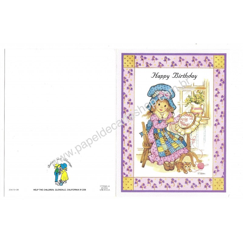 Notecard Cartão Importado Steph Bonnets and Blessings 23473-2W