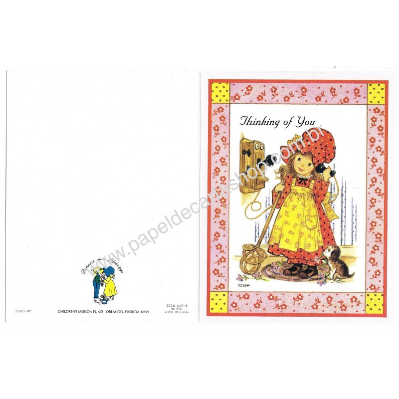 Notecard Cartão Importado Steph Bonnets and Blessings 35921-8C