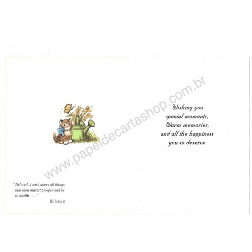 Notecard Cartão Importado STEPH Bonnets and Blessings 41160-5C