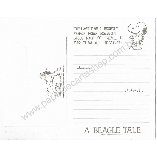 Conjunto de Papel de Carta Snoopy A Beagle Tale 1 Peanuts Japan