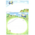 Conjunto de Papel de Carta Snoopy Antigo Airplane Hallmark Japan