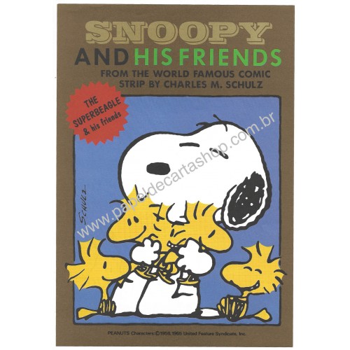 Conjunto de Papel de Carta Snoopy and His Friends CMA Vintage Hallmark