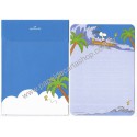 Conjunto de Papel de Carta Snoopy Beach 2 Vintage Peanuts Hallmark