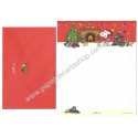 Conjunto de Papel de Carta Snoopy Christmas Hallmark Japan