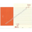 Conjunto de Papel de Carta Snoopy Orange Hallmark Japan