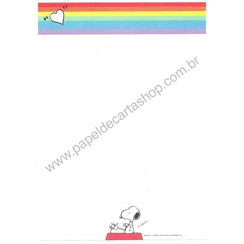 Conjunto de Papel de Carta Snoopy Letter Vintage Hallmark Japan