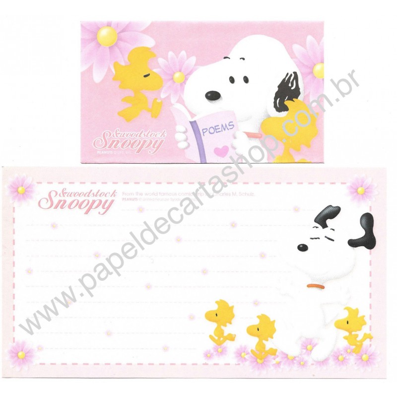 Conjunto de Papel de Carta Snoopy UFS 2 Peanuts