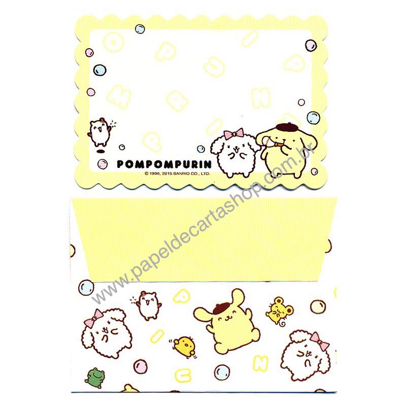 Ano 2015. Kit Mini-Cartão de Mensagem Pompompurin II Sanrio