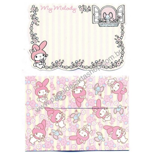 Ano 2014. Mini-Cartão de Mensagem My Melody Window Sanrio