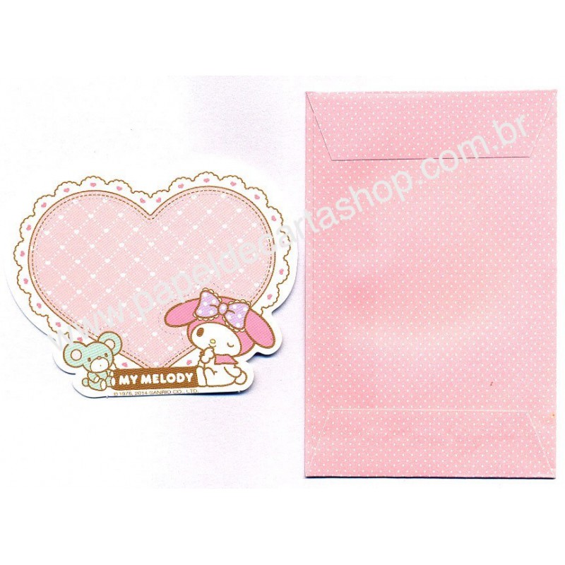 Ano 2014. Conjunto de Mini-Cartão de Mensagem Sanrio My Melody Dots CRS