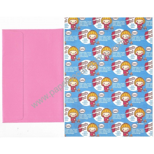 Conjunto de Papel de Carta Little Girl CRS Artbox Korea