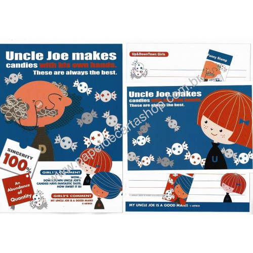 Conjunto de Papel de Carta Uncle Joe Artbox Korea