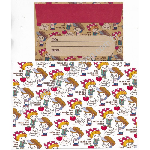 Conjunto de Papel de Carta You Make me Smile Artbox Korea