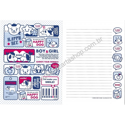 Papel de Carta Happy Dog Artbox Korea