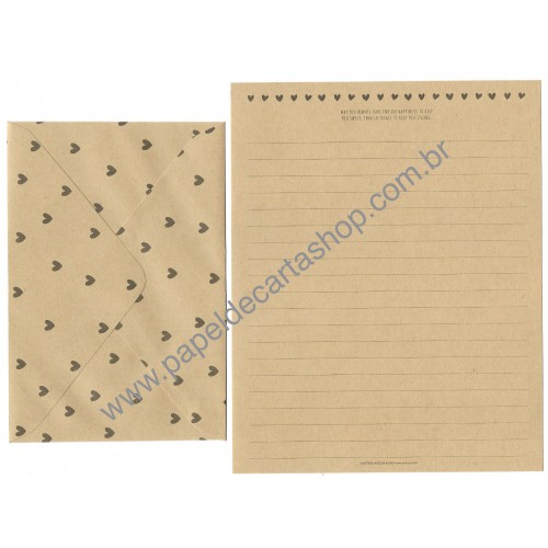 Conjunto de Papel de Carta Kraft Letter Artbox Korea