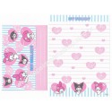 Ano 2005. Conjunto de Papel de Carta Kuromi Nanishite Sanrio