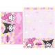 Ano 2006. Conjunto de Papel de Carta My Melody & Kuromi 3 Sanrio