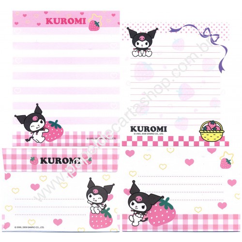 Ano 2009. Conjunto de Papel de Carta Kuromi DUO1 Sanrio