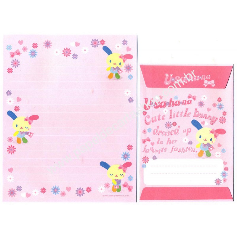 Ano 2006. Kit 2 Conjuntos de Papéis de Carta U*sa*ha*na Fashion Sanrio