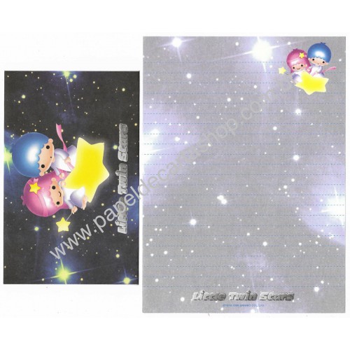 Ano 1999. Conjunto de Papel de Carta Little Twin Stars CGR Sanrio