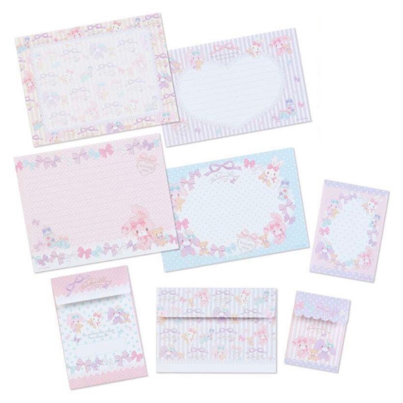 Ano 2018. Kit 3 Conjuntos de Papel de Carta Bonbonribbon Sanrio