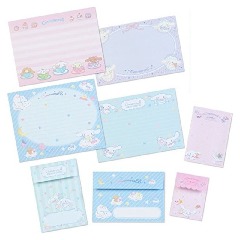 Ano 2018. Kit 3 Conjuntos de Papel de Carta Cinnamoroll Sanrio