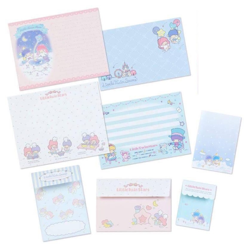 Ano 2018. Kit 3 Conjuntos de Papel de Carta Little Twin Stars Sanrio