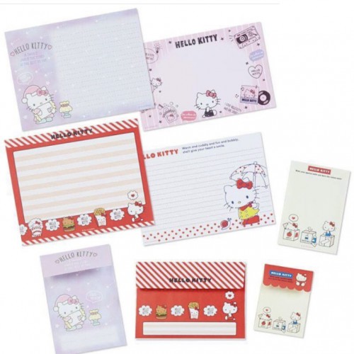 Ano 2018. Kit 3 Conjuntos de Papel de Carta Hello Kitty Sanrio