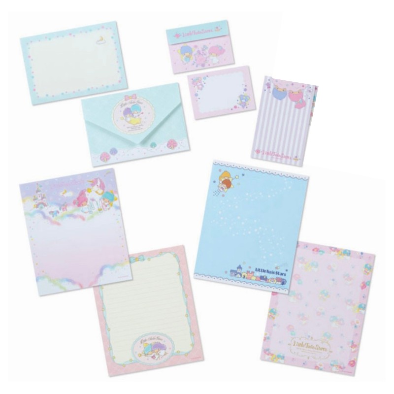 Ano 2020. Kit 3 Conjuntos de Papel de Carta Little Twin Stars Sanrio