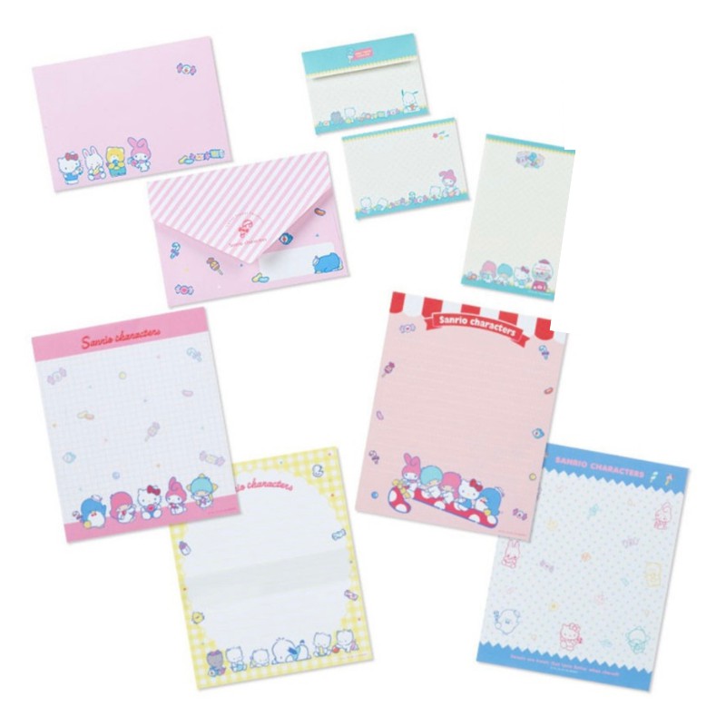 Ano 2020. Kit 3 Conjuntos de Papel de Carta Sanrio Characters