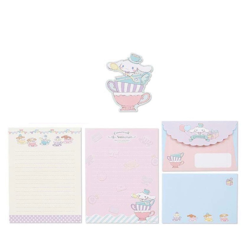 Ano 2017. Conjunto de Papel de Carta Cinnamoroll 15th Anniversary Sanrio