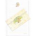 Ano 1976. Conjunto de Papel de Carta Antigo Meadow Sweet Sanrio