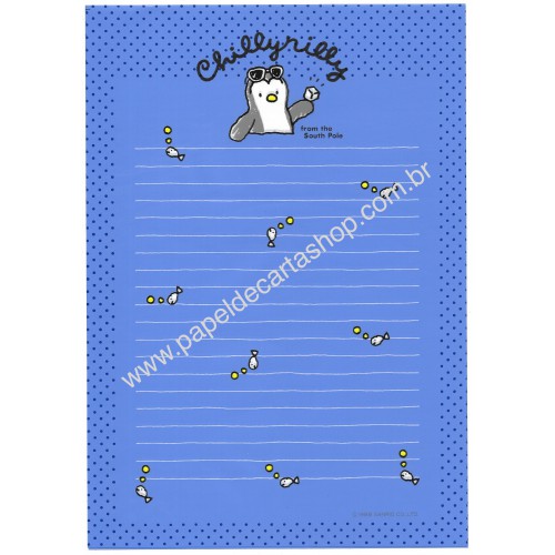 Ano 1988. Conjunto de Papel de Carta Antigo Chillyrilly Sanrio