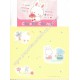 Ano 1989. Conjunto de Papel de Carta Antigo Cheery Chums CAM Sanrio