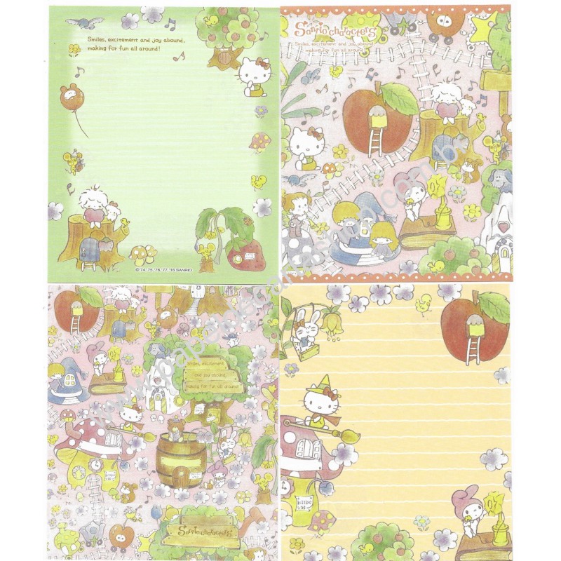 Ano 2016. Kit 4 Notas Sanrio Characters Fun All Around 2