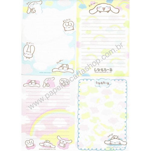 Ano 2008. Kit 4 Notas Hello Cinnamoroll Sanrio