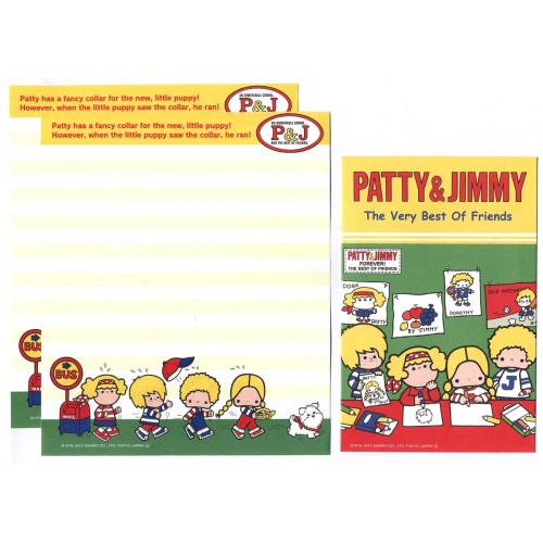 Ano 2012. Conjunto de Papel de Carta Patty & Jimmy P&J 1VM Sanrio