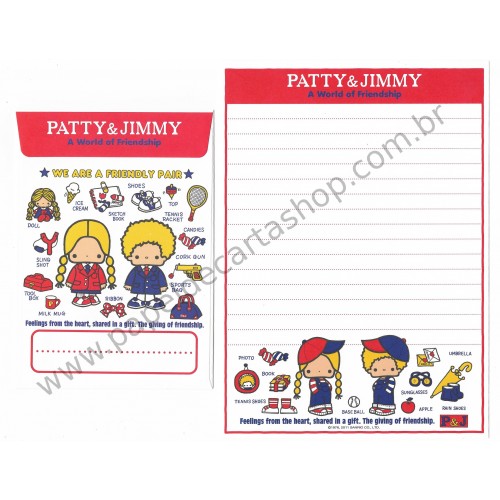 Ano 2011. Conjuntos de Papel de Carta Paty & Jimmy F4 Sanrio