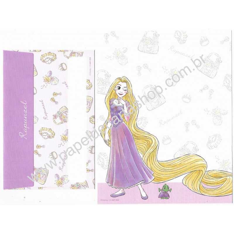 Kit 2 Conjuntos de Papéis de Carta Disney Rapunzel Sun-Star Japan