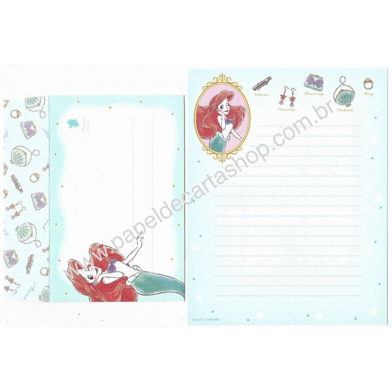 Conjunto de Papel de Carta Disney Ariel CVD