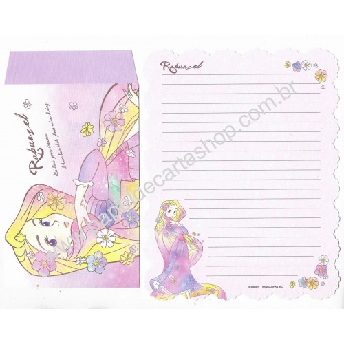 Capa & Kit 2 Conjuntos de Papel de Carta Disney Rapunzel KAMIO Japan