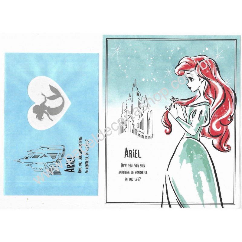 Conjunto de Papel de Carta Ariel Disney Daiso