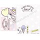 Kit 2 Conjuntos de Papel de Carta Snoopy Ice Cream Peanuts 2017