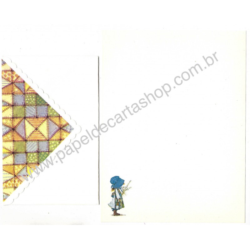 Conjunto de Papel de Carta Antigo Importado Holly Hobbie M92